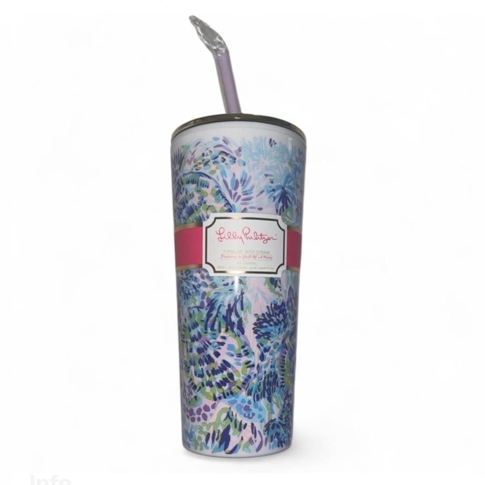 Lilly Pulitzer 'Shell of a Party' Tumbler with Straw